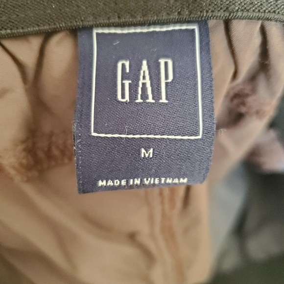 Gap mens size M brown swim trunks zippered cell phone pocket drawstring mesh - Picture 2 of 4